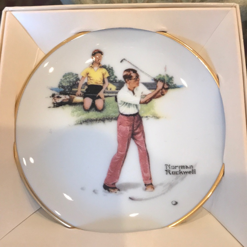 NIB Norman Rockwell four seasons plate